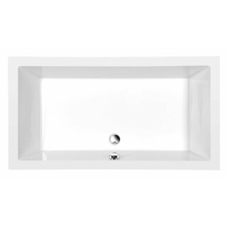 DEEP Rechteck-Duschwanne 130x75x26cm, tief, weiss mit Rahmengestell