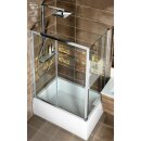 DEEP Rechteck-Duschwanne 130x75x26cm, tief, weiss mit Rahmengestell