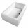 DEEP Rechteck-Duschwanne 130x75x26cm, tief, weiss mit Rahmengestell