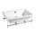 DEEP Rechteck-Duschwanne 130x75x26cm, tief, weiss mit Rahmengestell