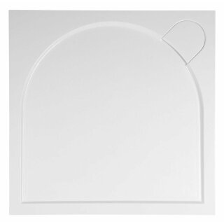 LARCA Gussmarmor-Duschwanne, Quadrat 80x80x3cm