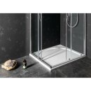 LARCA Gussmarmor-Duschwanne, Quadrat 80x80x3cm