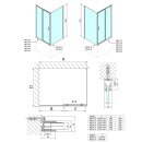 DEEP Rechteckige Duschkabine 1600x750mm L/R...