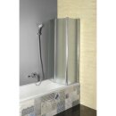 Badewannenfaltwand 1000x1400 mm, Chrom, Echtglas