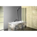 Badewannenfaltwand 1000x1400 mm, Chrom, Echtglas