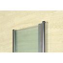 Badewannenfaltwand 1000x1400 mm, Chrom, Echtglas
