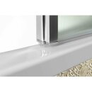 Badewannenfaltwand 1000x1400 mm, Chrom, Echtglas