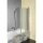 Badewannenfaltwand 1000x1400 mm, Chrom, Echtglas