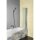 Badewannenfaltwand 1000x1400 mm, Chrom, Echtglas