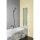 Badewannenfaltwand 1000x1400 mm, Chrom, Echtglas