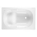 Emaille-Sitzbadewanne 105x70cm, weiss
