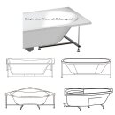 DUPLA Badewanne mit Rahmengestell 180x120x54cm, weiss