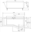 Raumsparwanne Versys 160x85/70cm mit Styroporträger...