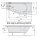 Raumspar Badewanne Tigra mit Duschzone 150x75cm, rechts, weiss, Komplett-Set