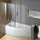 Raumspar Badewanne Tigra mit Duschzone 150x75cm, links, weiss, Komplett-Set