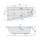 ANDRA L SLIM asymmetrische Badewanne 180x90x45cm, weiss