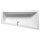 ANDRA R SLIM asymmetrische Badewanne 180x90x45cm, weiss