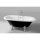 REGATA Freistehende Badewanne 175x85x61cm, Füsse Chrom matt, schwarz/weiss