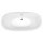 REGATA Freistehende Badewanne 175x85x61cm, Füsse Chrom matt, schwarz/weiss