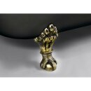 REGATA Freistehende Badewanne 175x85x61cm, Füsse bronze, schwarz/weiss