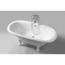 REGATA Freistehende Badewanne 175x85x61cm, Füsse weiss, weiss