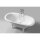 REGATA Freistehende Badewanne 175x85x61cm, Füsse weiss, weiss