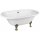 REGATA Freistehende Badewanne 175x85x61cm, Füsse bronze,