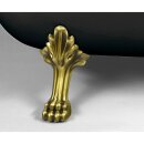 RETRO Freistehende Badewanne schwarz/weiss, 169x75x72cm, Füsse bronze,