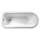 FOXTROT Freistehende Badewanne 170x75x64cm, Füsse weiss, schwarz/weiss