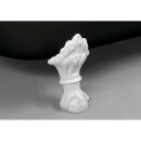 FOXTROT Freistehende Badewanne 170x75x64cm, Füsse weiss, schwarz/weiss