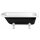 FOXTROT Freistehende Badewanne 170x75x64cm, Füsse weiss, schwarz/weiss