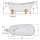 RETRO Freistehende Badewanne 169x75x72cm, Füsse Chrom, schwarz/weiss