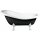 RETRO Freistehende Badewanne 169x75x72cm, Füsse weiss, schwarz/weiss