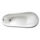 RETRO Freistehende Badewanne 175x76x84cm, Füsse weiss, schwarz/weiss