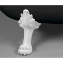 RETRO Freistehende Badewanne 175x76x84cm, Füsse weiss, schwarz/weiss