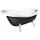 RETRO Freistehende Badewanne 175x76x84cm, Füsse weiss, schwarz/weiss