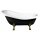 RETRO Freistehende Badewanne 175x76x84cm, Füsse bronze, schwarz/weiss