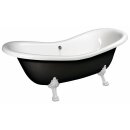 CHARLESTON Freistehende Badewanne schwarz/weiss,...