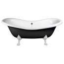 CHARLESTON Freistehende Badewanne schwarz/weiss,...
