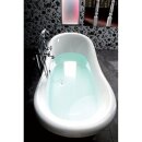 CHARLESTON Freistehende Badewanne schwarz/weiss, 188x80x71cm, Füsse weiss