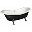 CHARLESTON Freistehende Badewanne schwarz/weiss,...