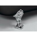 FOXTROT freistehende Badewanne schwarz/weiss, 170x75x64cm, Füsse Chrom