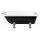 FOXTROT freistehende Badewanne schwarz/weiss, 170x75x64cm, Füsse Chrom