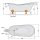RETRO Freistehende Badewanne schwarz/weiss, 158x73x72cm, Füsse weiss