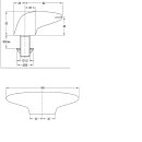 Wanneneinlauf, 170mm, Chrom