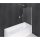MODULAR SHOWER Wannenabtrennung 900x1500mm, Klarglas, mit Stabilisator