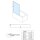 MODULAR SHOWER Wannenabtrennung 800x1500mm, Klarglas,mit Stabilisator