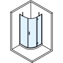 VITRA LINE Duschabtrennung Viertelkreis 1200x900mm, R550, rechts, Klarglas