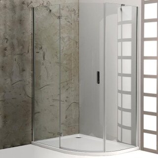 VITRA LINE Duschabtrennung Viertelkreis 1200x900mm, R550, links, Klarglas