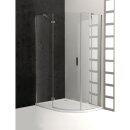 VITRA LINE Duschabtrennung Viertelkreis 1200x900mm, R550, links, Klarglas